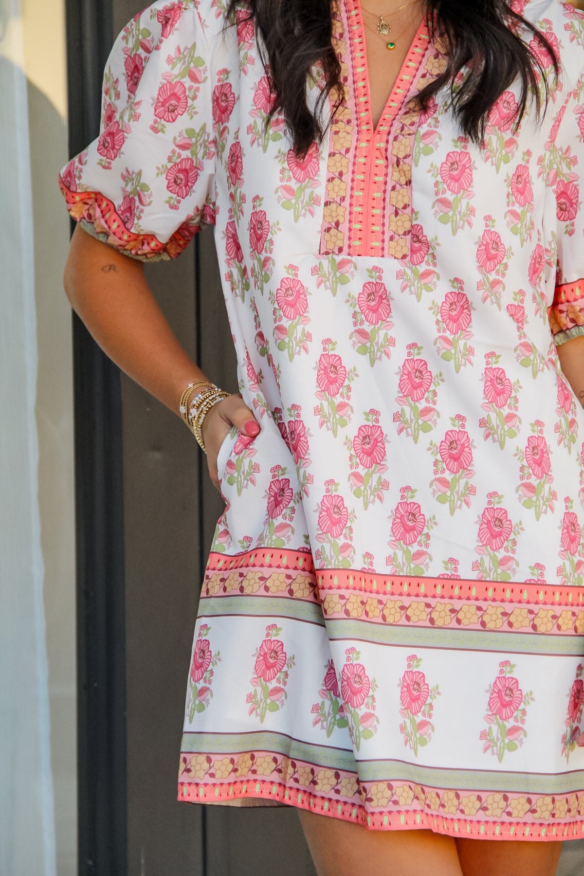 Poplin Puff Sleeve Mini