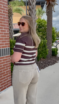 Kate Raw Hem Barrel - Taupe