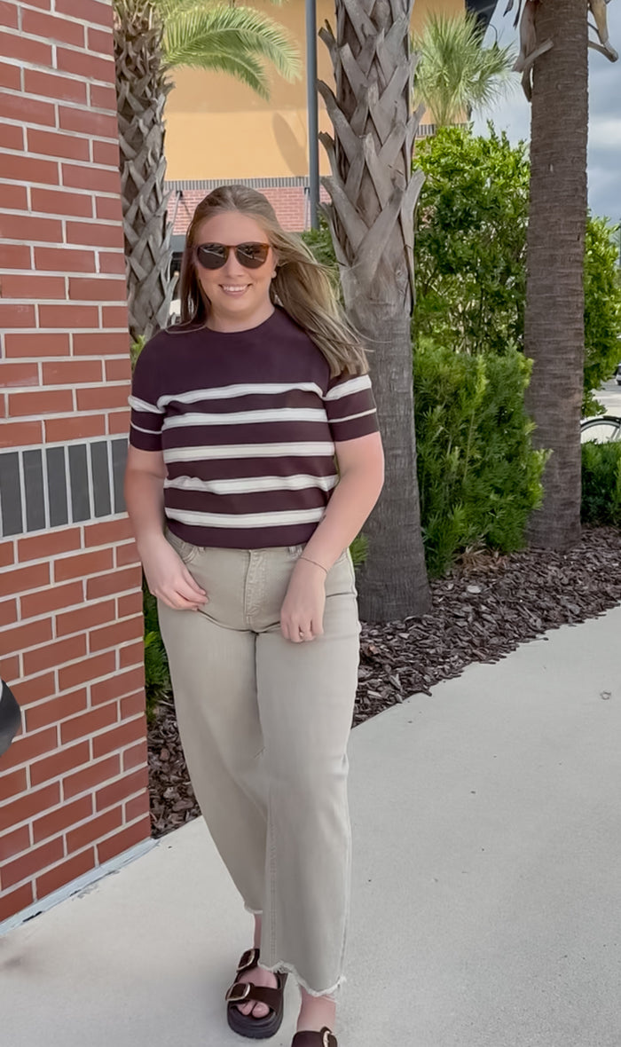 Kate Raw Hem Barrel - Taupe