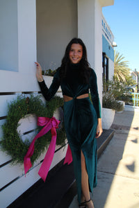 Velvet Cutout Maxi