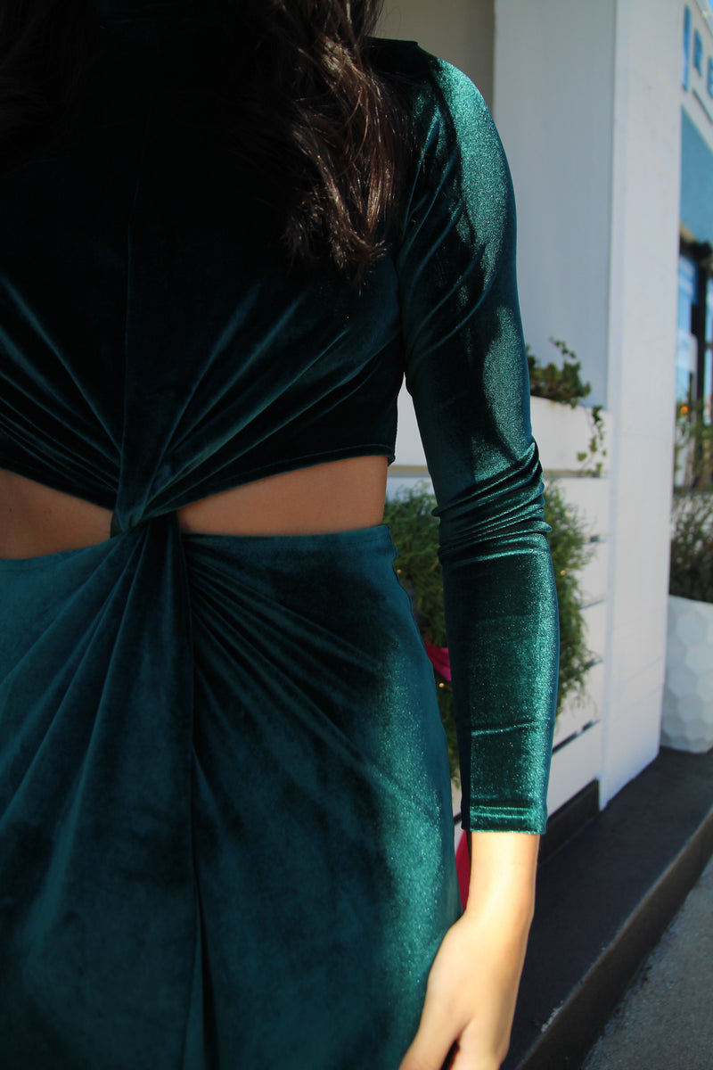 Velvet Cutout Maxi