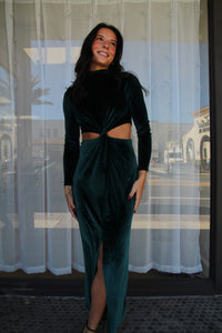 Velvet Cutout Maxi