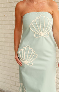 Seashell Embroidered Maxi