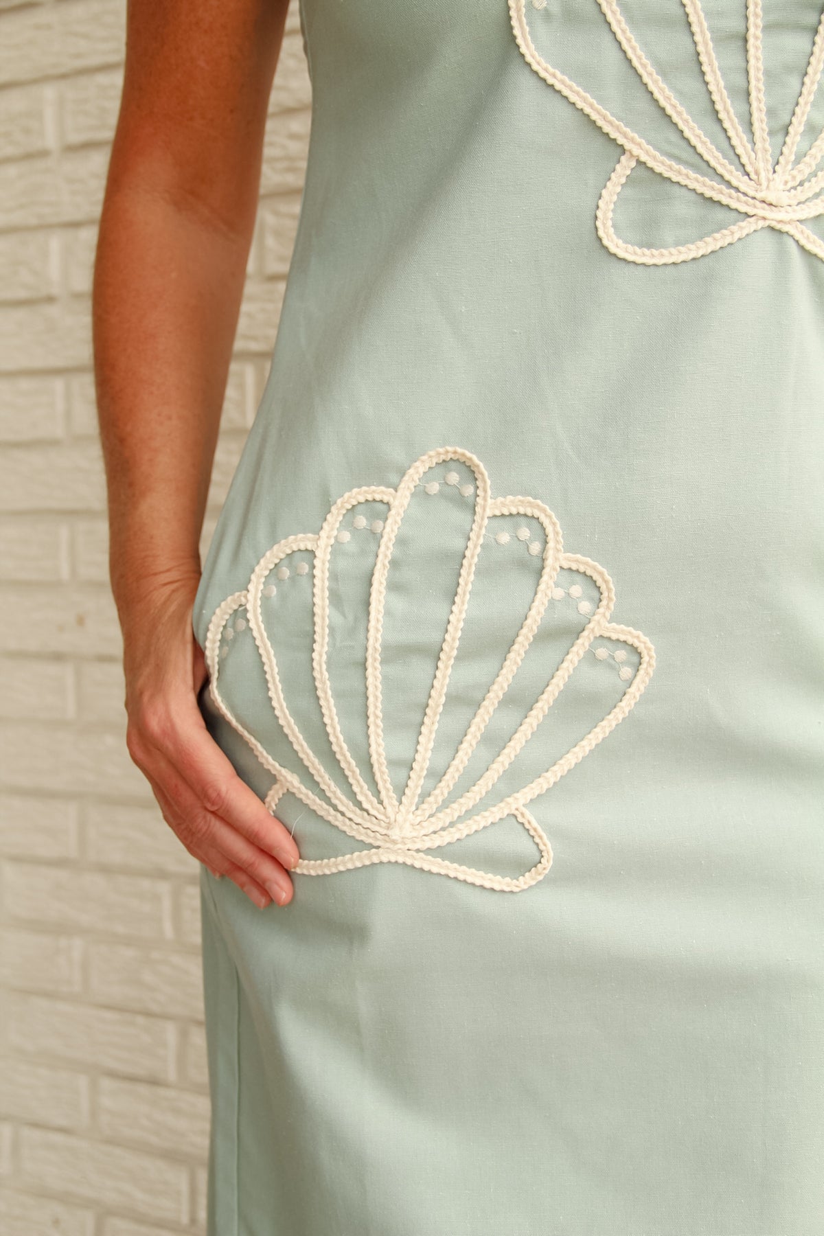 Seashell Embroidered Maxi