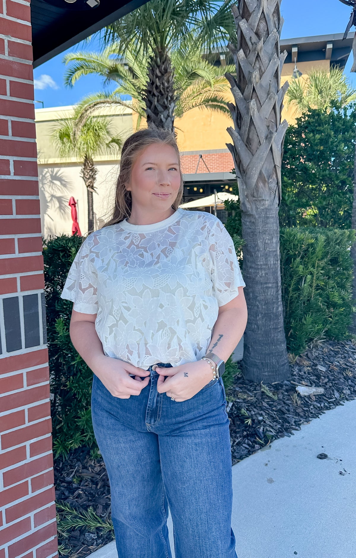 Lace Floral Top
