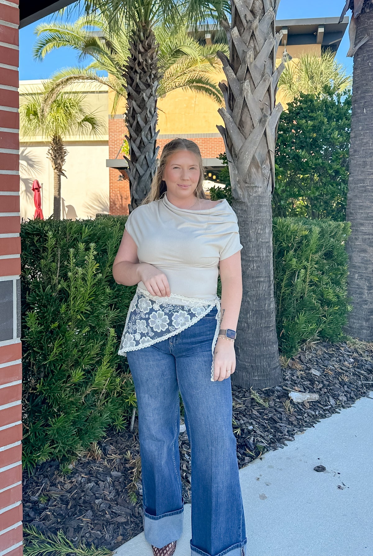 Drape Off Shoulder Top
