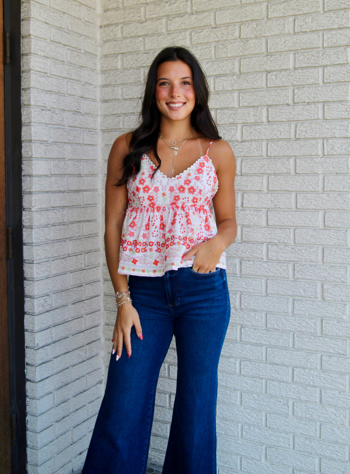 Peplum Floral Top