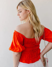 Poppy Linen Top