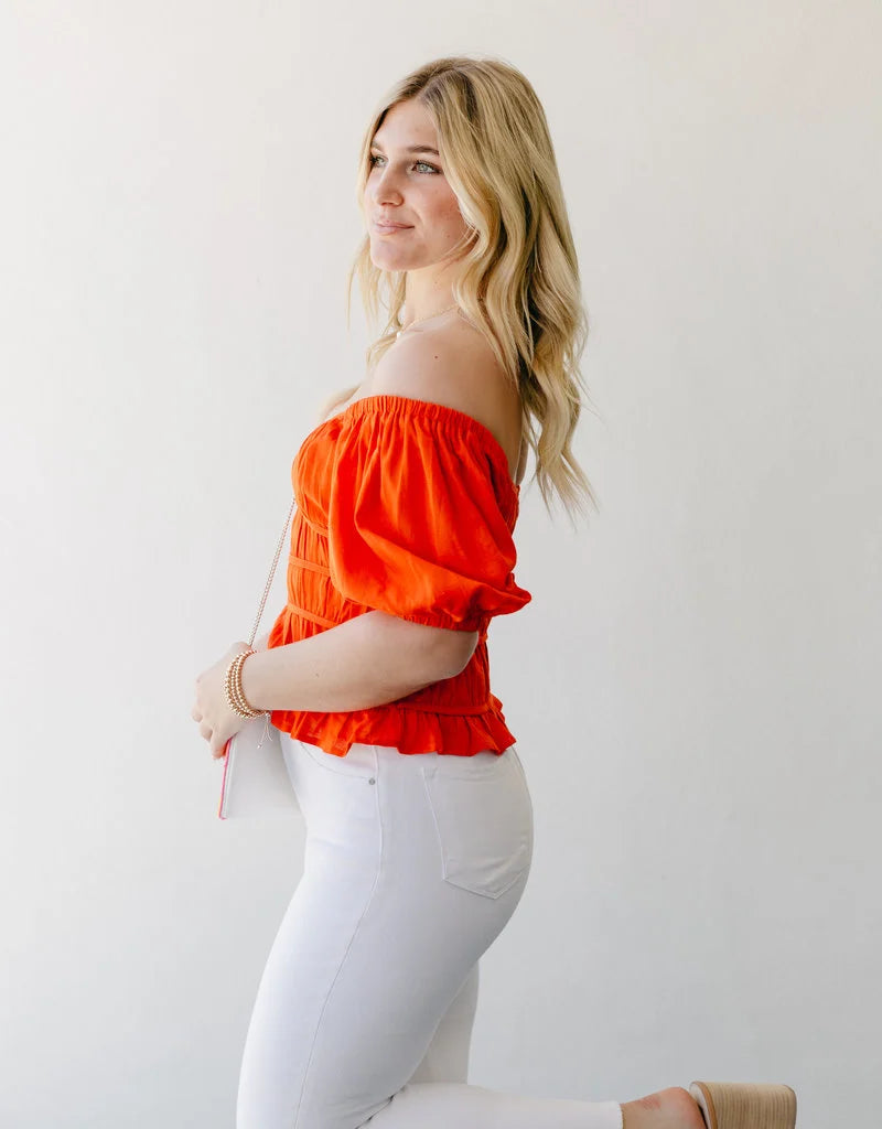Poppy Linen Top