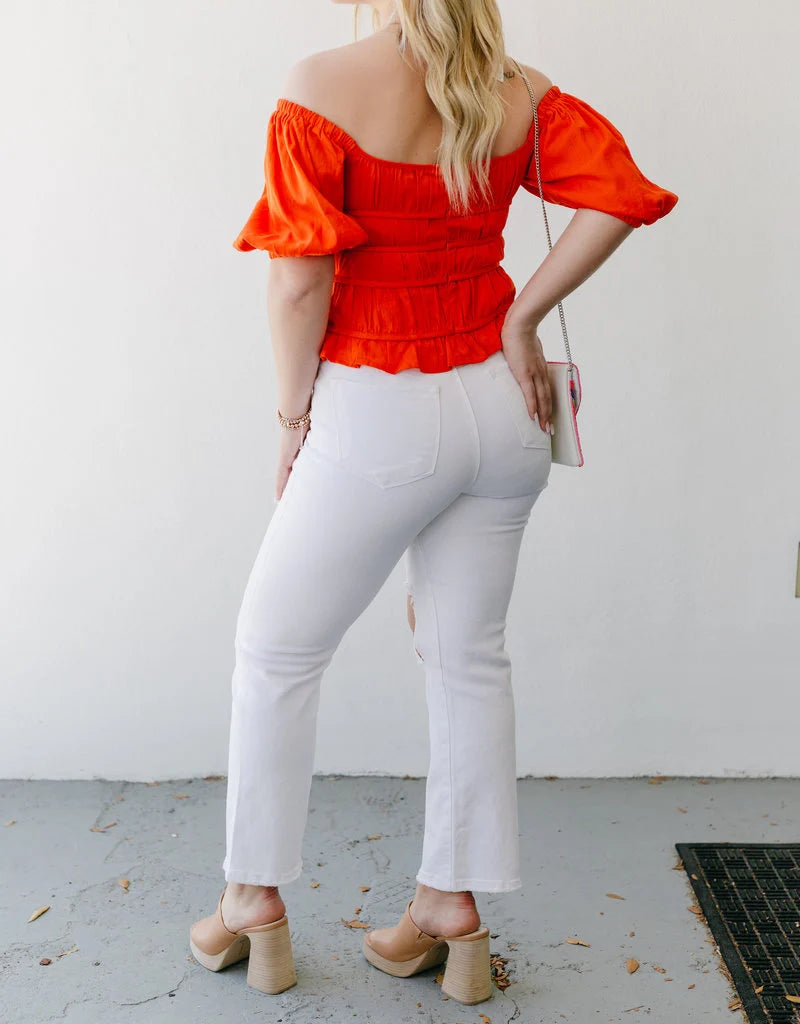 Poppy Linen Top